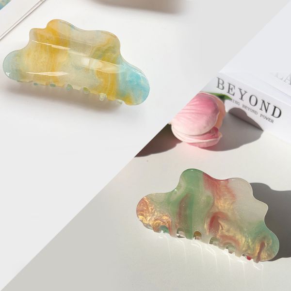 Kẹp tóc đẹp họa tiết dải ngân hà - Có 2 màu - 10.5cm