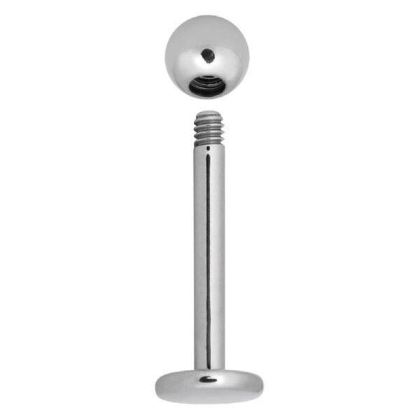 Khuyên thẳng cơ bản đầu bi màu bạc 5 size - Thép y tế