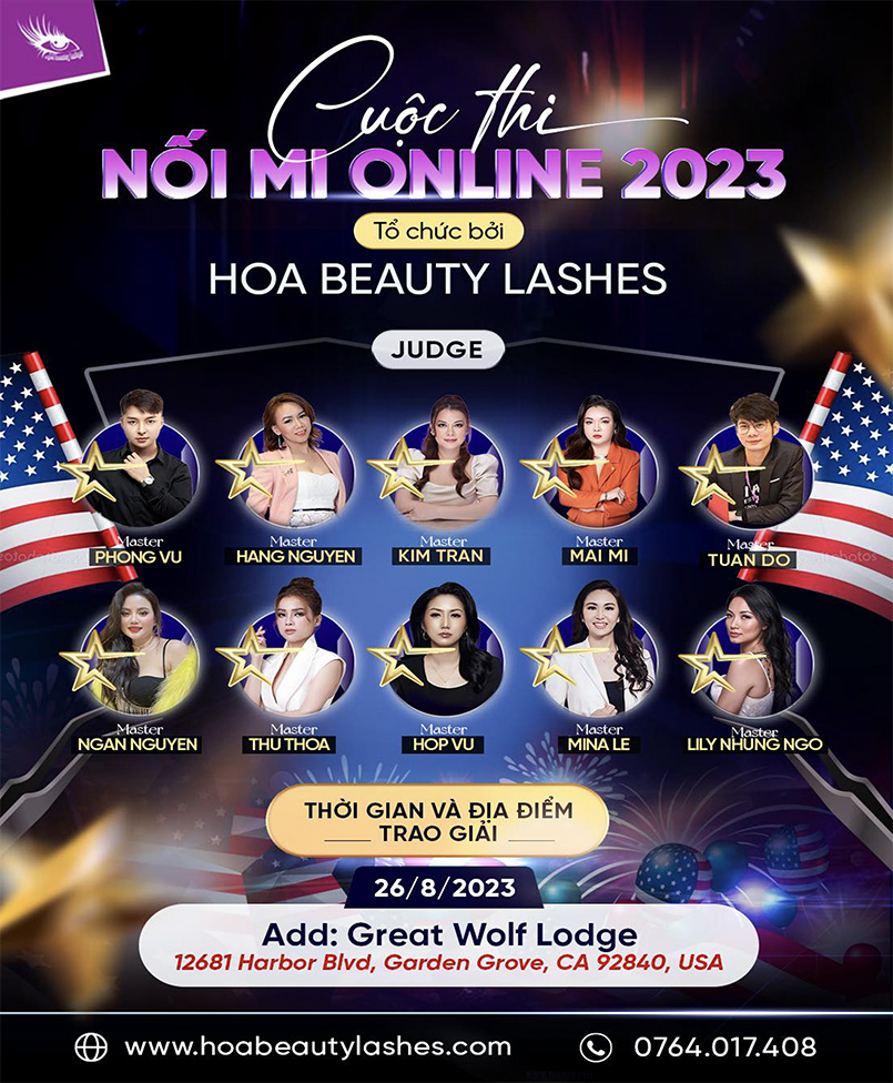 Master Lily Nhung Ngo Ban giám khảo cuộc thi nối mi online 2023