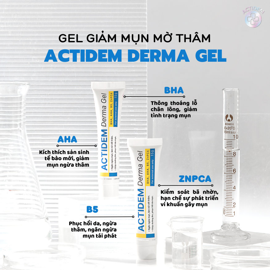 Gel giảm mụn Actidem Derma Gel 15gr an toàn & chất lượng | HỘ KD TỪ HẢO  FLAGSHIP STORE