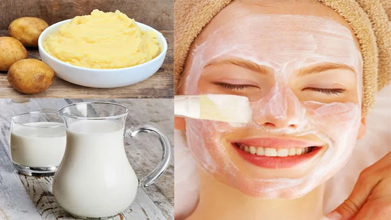 Làn da trở nên sáng mịn hơn với mặt nạ từ khoai tây và sữa tươi
