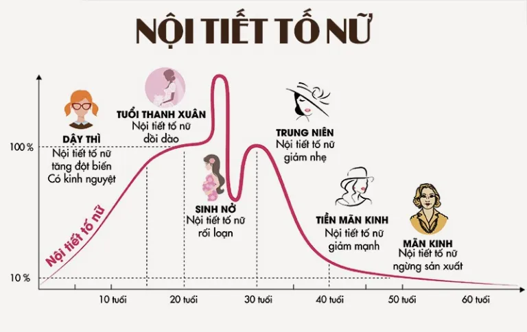 Các giai đoạn rối loạn nội tiết tố nữ