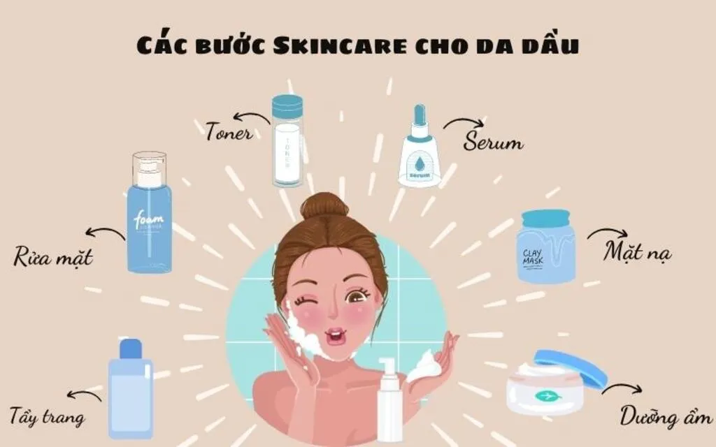 Chi tiết các bước skincare cho da dầu mụn lỗ chân lông to