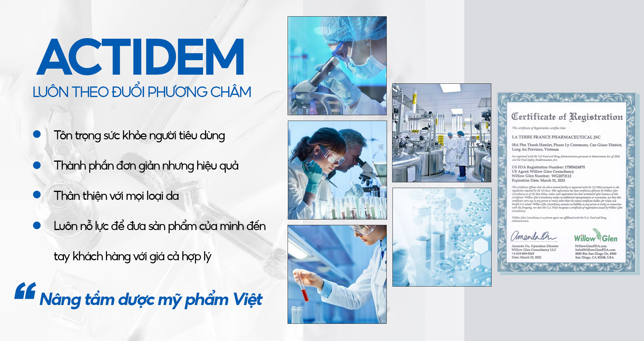 Actidem - Nâng tầm dược mỹ phẩm Việt Nam