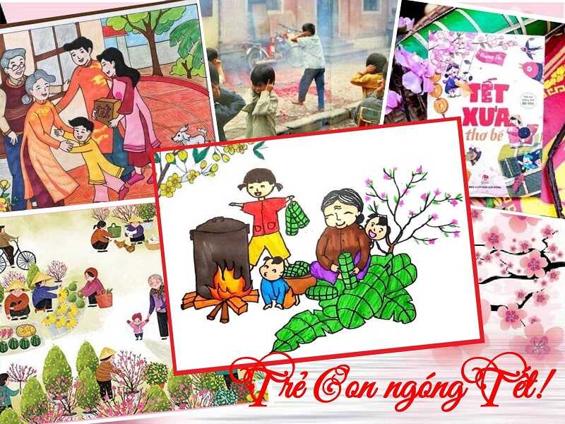 Trẻ con ngóng tết