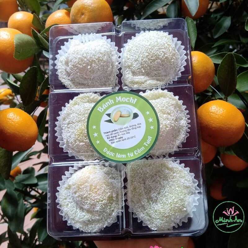 Bánh Mochi cốm (hộp 6 cái)