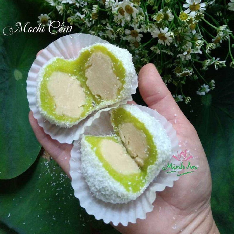 Bánh Mochi cốm (hộp 6 cái)