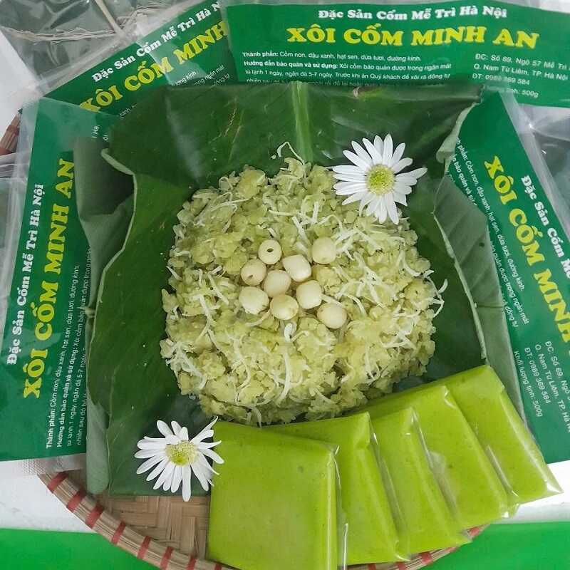 Xôi cốm sen dừa