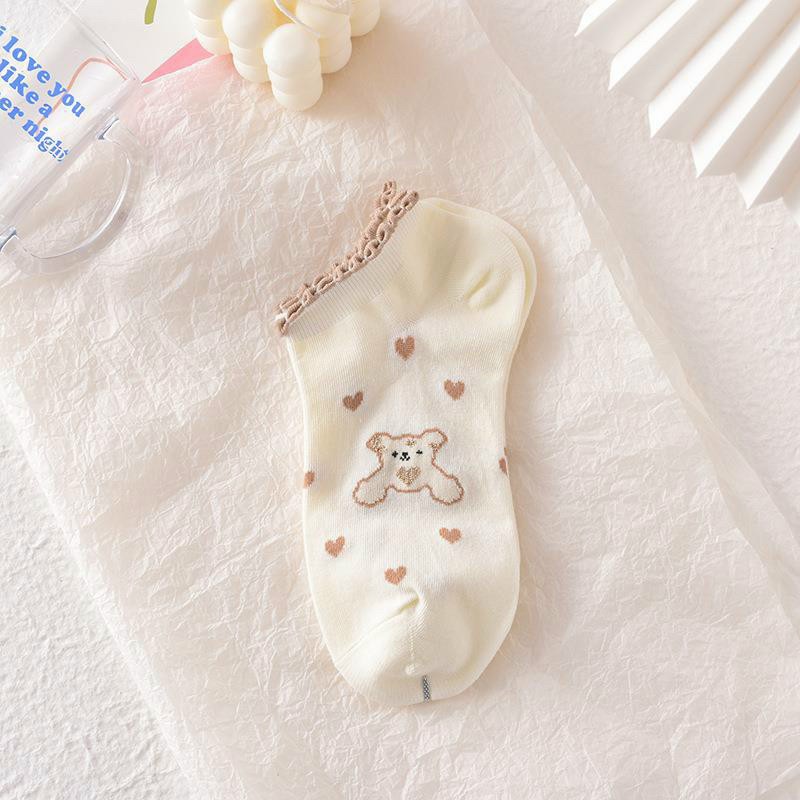 Tất gấu tim cổ rum