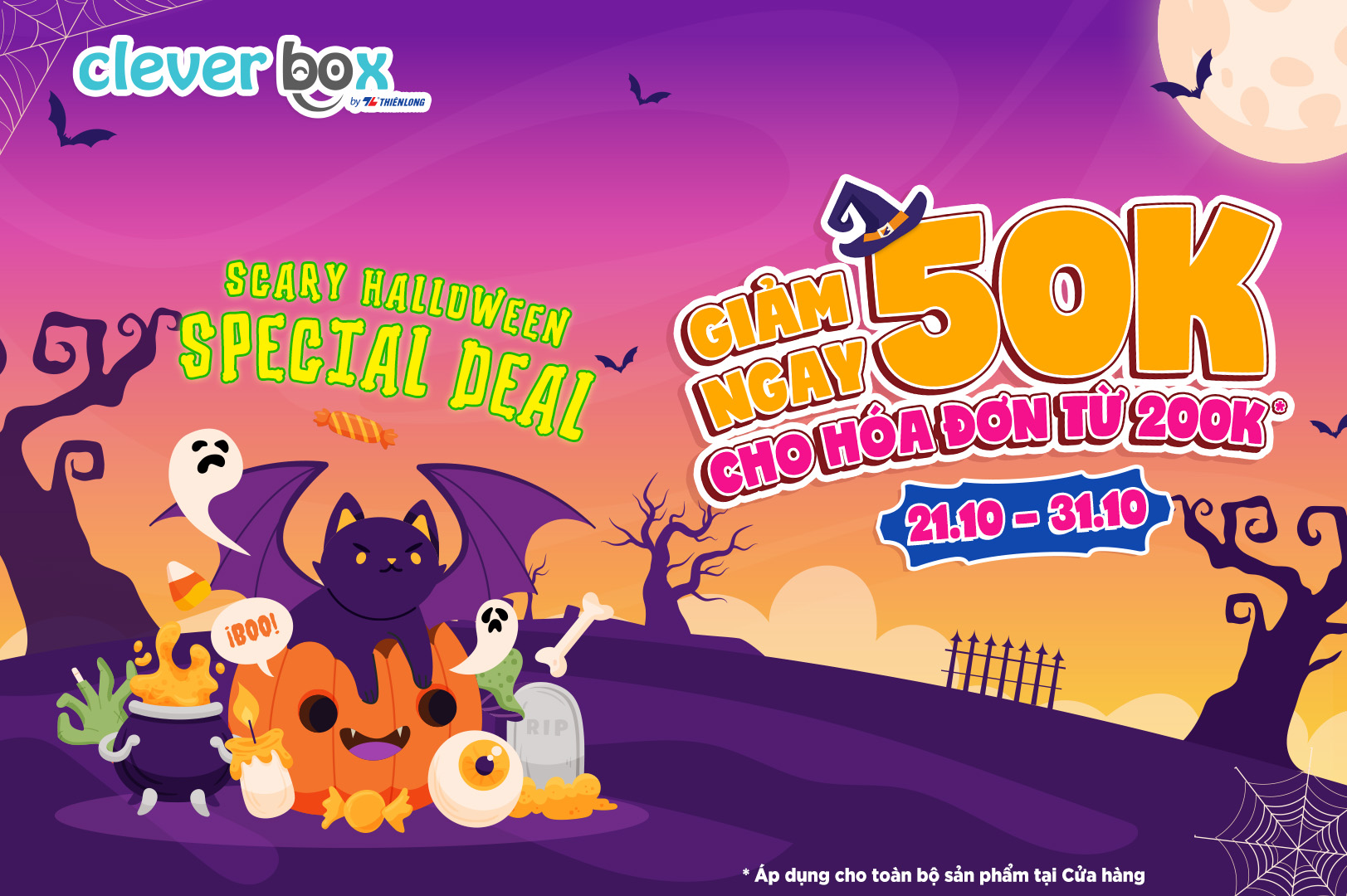 Halloween không sợ! Đã có Cleverbox tung Deal cực yêu xua tan 