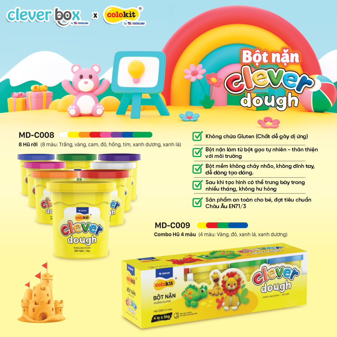 RA MẮT ĐỒ CHƠI SÁNG TẠO - BỘT NẶN CLEVER DOUGH