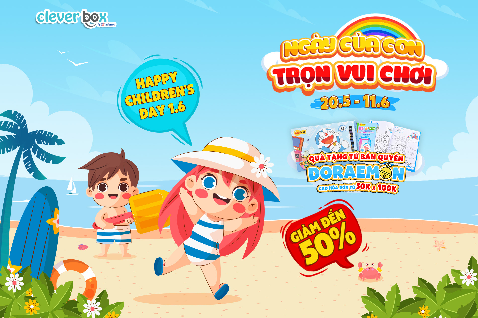 🌈 [ƯU ĐÃI TẾT THIẾU NHI] NGÀY CỦA CON - TRỌN VUI CHƠI TẠI CLEVER BOX 🌞