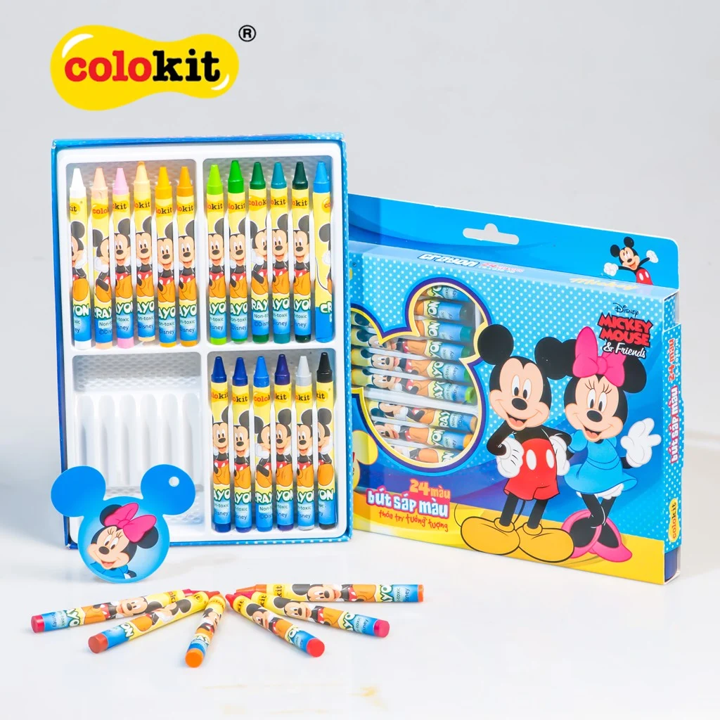 Bút Sáp 24 Màu Colokit Disney Mickey CR-C030/MI