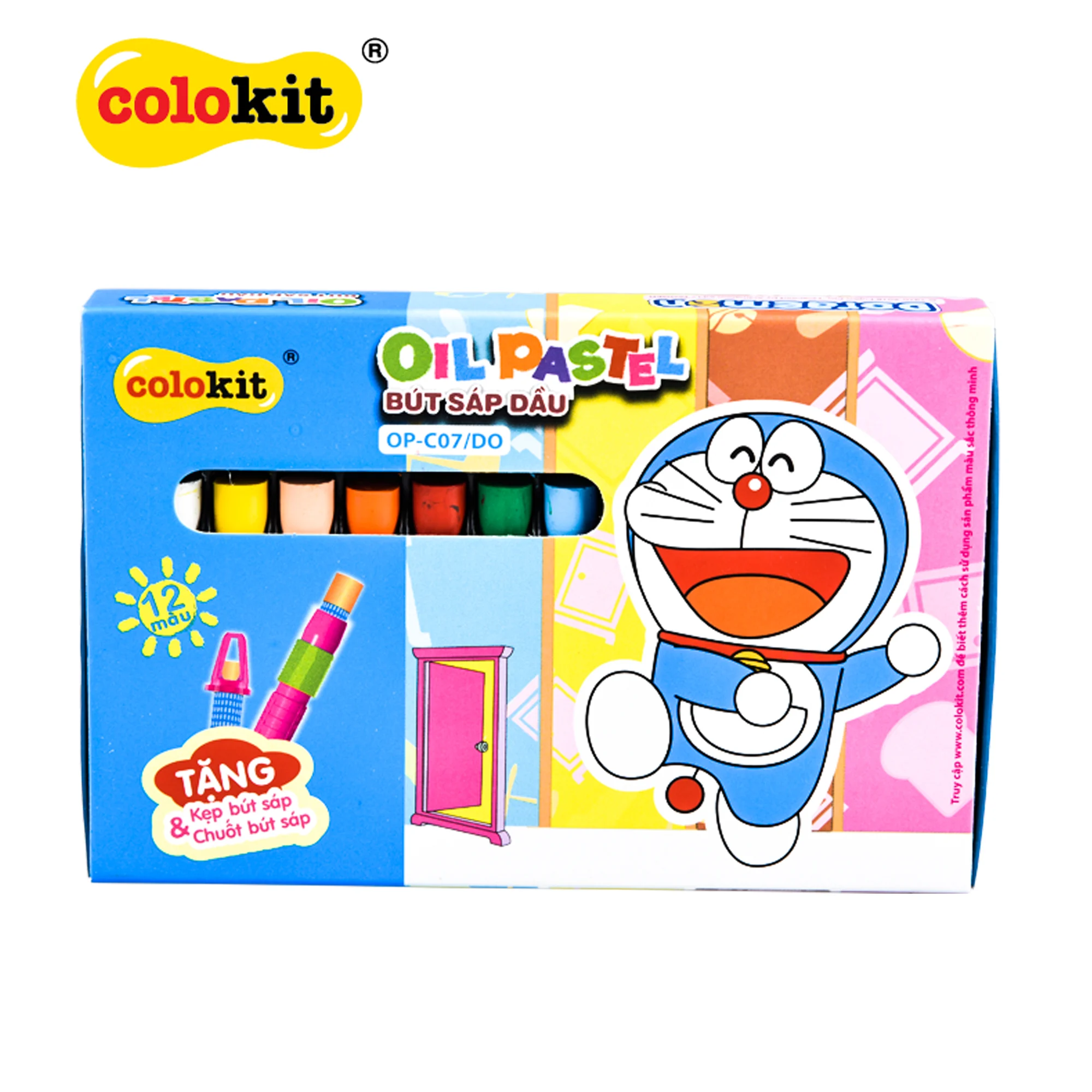 Sáp Dầu 12 Màu Colokit Doraemon OP-C07/DO