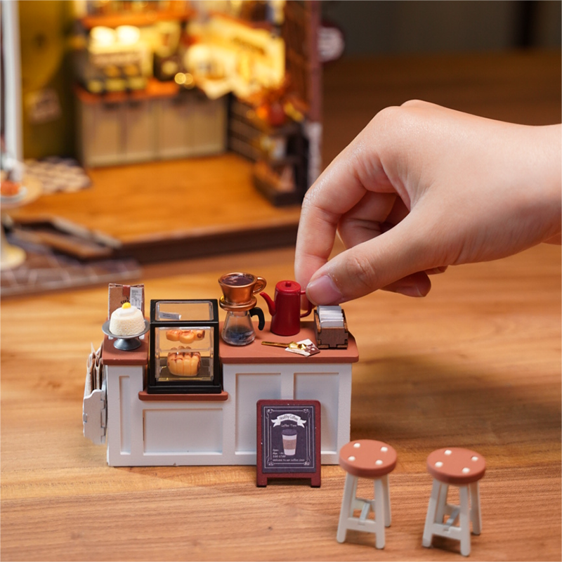 Mô Hình Nhà Búp Bê Gỗ DIY Robotime Rolife Miniature House No 17 Cafe DG162