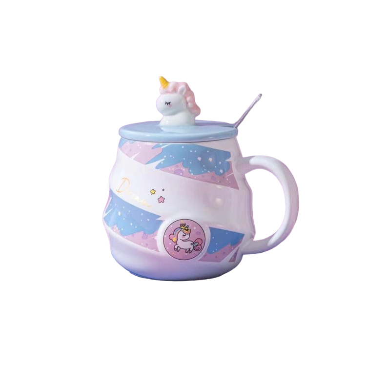 Ly Sứ Nắp Unicorn + Muỗng