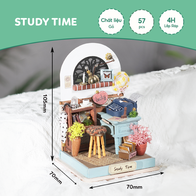 Mô Hình Nhà Búp Bê Lắp Ráp Gỗ DIY Robotime Rolife Little & Warm Space Series