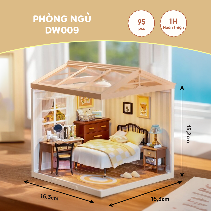 Mô Hình Lắp Ghép Nhà Búp Bê Robotime Rolife Super Creator DIY Miniature House