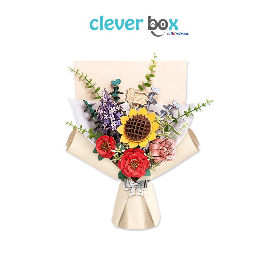 Bó Hoa Lắp Ghép Gỗ 3D Robotime RORK Wooden Flower Bouquet