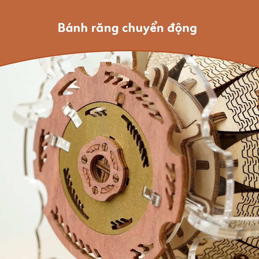 Mô Hình Động Cơ Học Lịch Thời Gian Robotime ROKR Time Engine Calendar LC801