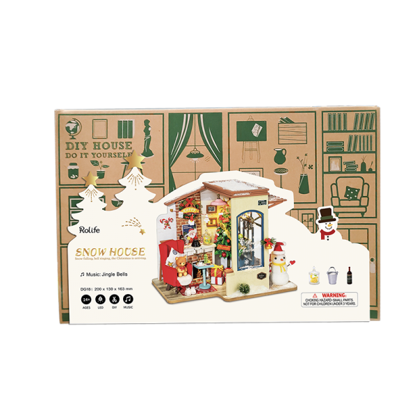 Mô Hình Lắp Ghép Nhà Búp Bê Robotime Snow House DG18 - Ngôi Nhà Tuyết