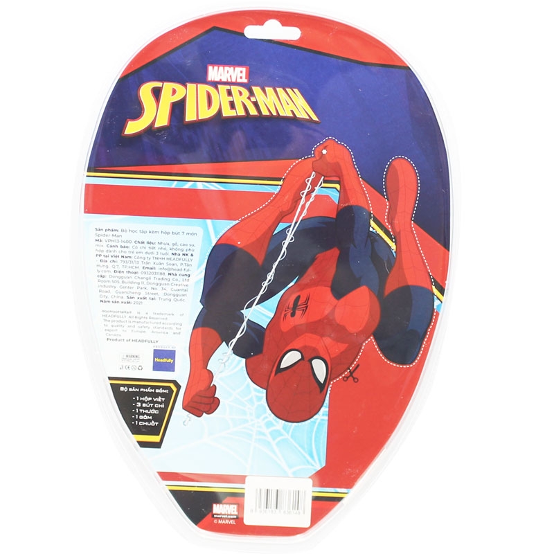 Bộ học tập+hộp bút 7món Spiderman VPH13-1400