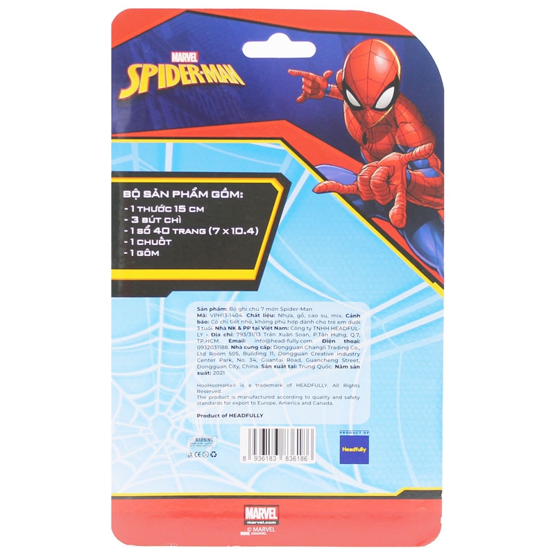 Bộ ghi chú 7 món Spider Man VPH13-1404