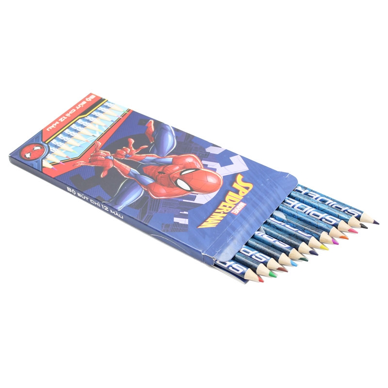 Bộ bút chì 12 màu Spider Man VPH13-1406