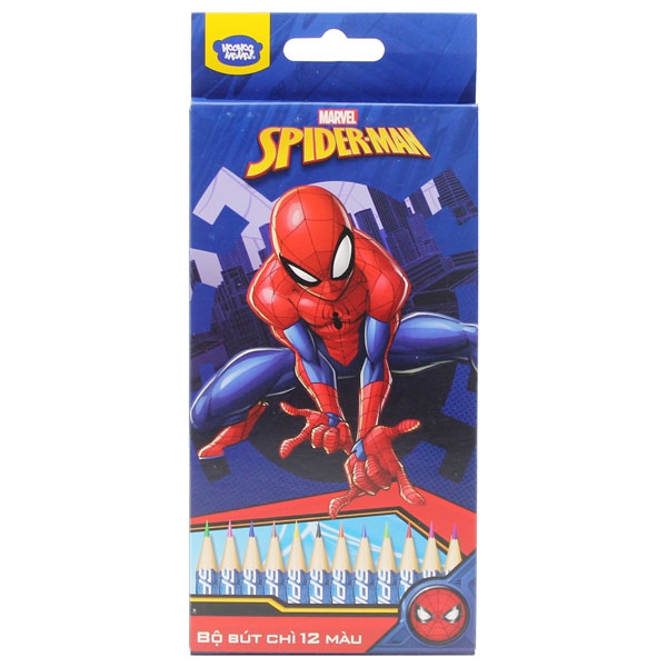 Bộ bút chì 12 màu Spider Man VPH13-1406