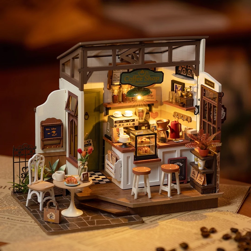 Mô Hình Nhà Búp Bê Gỗ DIY Robotime Rolife Miniature House No 17 Cafe DG162