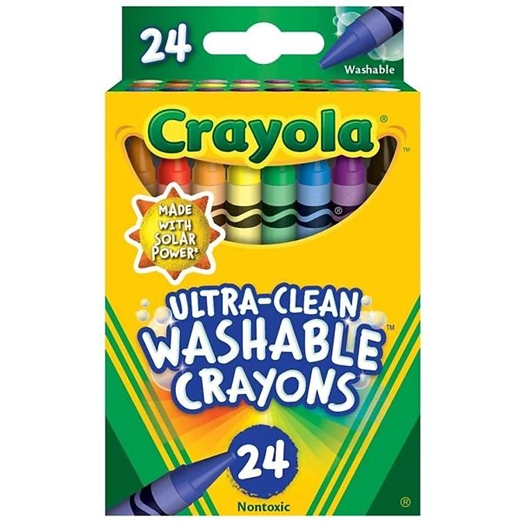 Bộ Bút Sáp 24 Màu Crayola Có Thể Rửa Được Ultra-Clean Washable Crayons