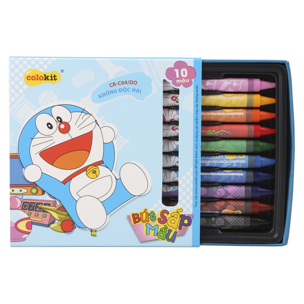 Sáp 10 Màu Colokit Doraemon CR-C04/DO