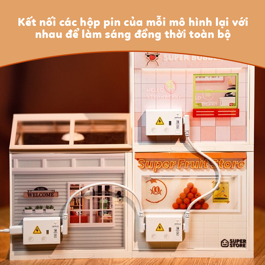 Mô Hình Lắp Ghép Nhà Búp Bê Robotime Rolife Super Creator DIY Miniature House