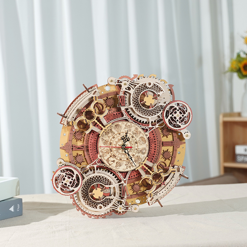 Mô Hình Đồng Hồ Lắp Ráp Cung Hoàng Đạo Robotime ROKR Zodiac Wall Clock LC601