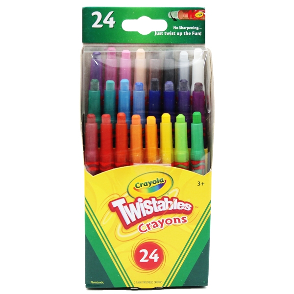 Bộ Bút Sáp Vặn Mini Crayola 24 Màu 529724