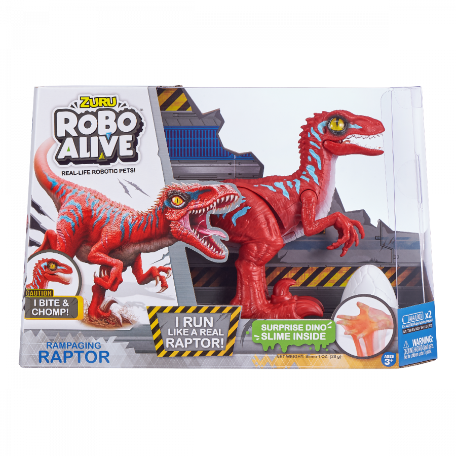 Đồ Chơi Sáng Tạo Khoa Học Robo Alive - Khủng Long Raptor Nhanh Nhẹn Đỏ