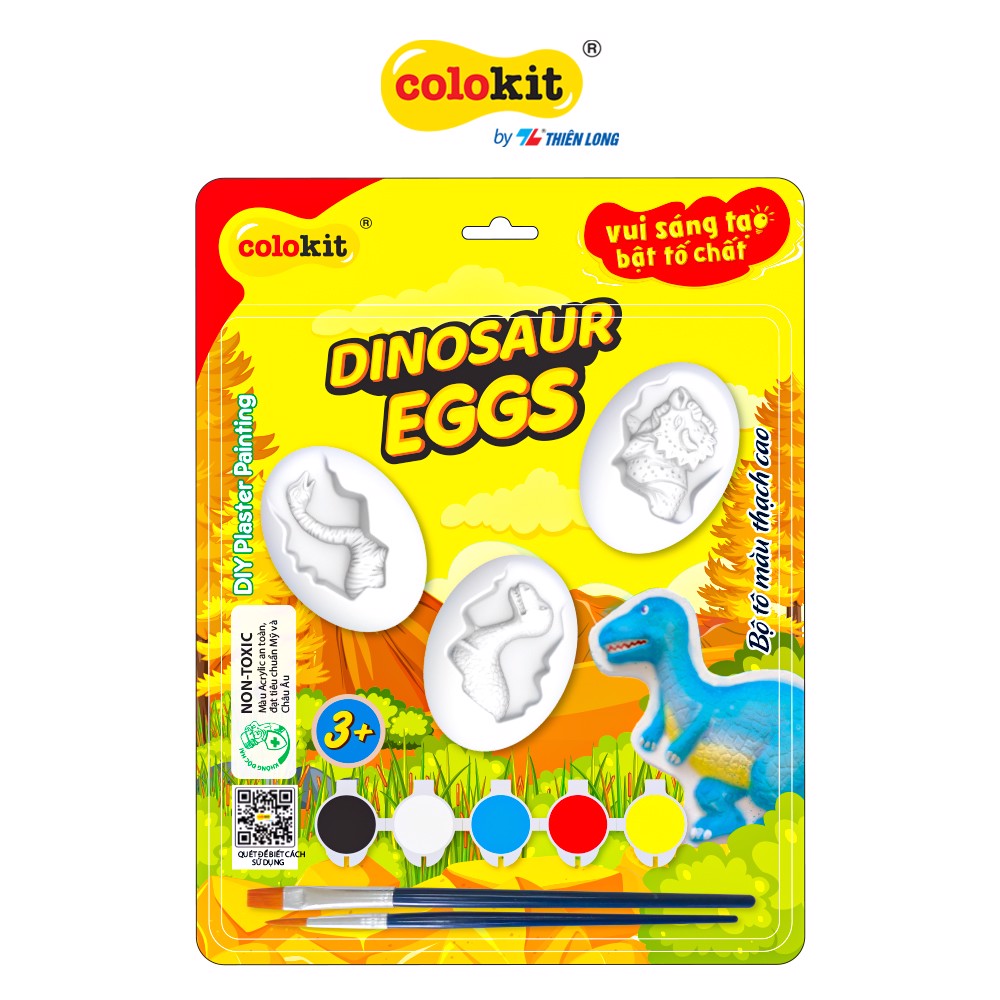 Đồ Chơi Sáng Tạo DIY Colokit - Tô Tượng Trứng Khủng Long Dinosaur Eggs