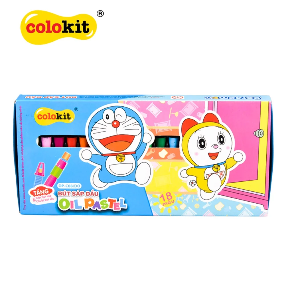 Bút Sáp Dầu Màu Pastel Colokit Doraemon Op-C08/DO