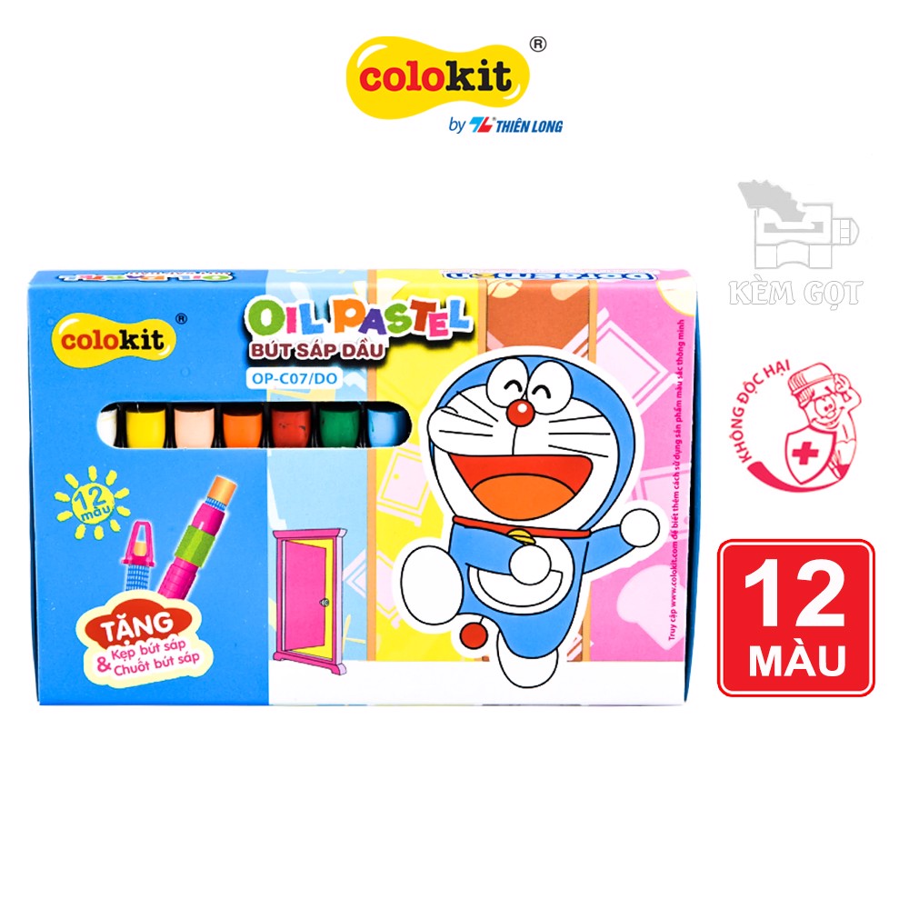 Sáp Dầu 12 Màu Colokit Doraemon OP-C07/DO