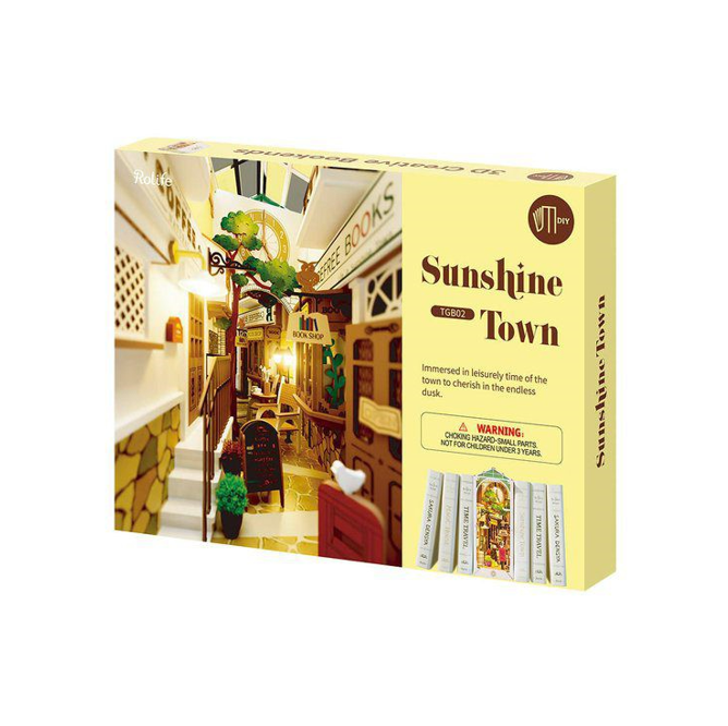 Đồ Chơi Sáng Tạo Lắp Ráp Gỗ 3D Robotime - Thị Trấn Nắng Vàng (Sunshine Town) 246 mảnh ghép