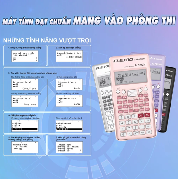 Máy tính khoa học Fx799VN màu trắng