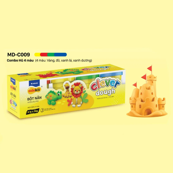 Hộp Bột nặn Clever Dough 4 màu