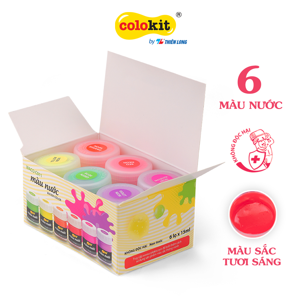 Màu nước WACO-C011 hộp 6 màu