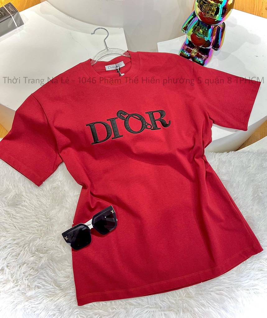 Áo phông nam có cổ DIOR hoạ tiết chữ đẹp có 2 màu trắng đen 1200k Kí   lien fashion