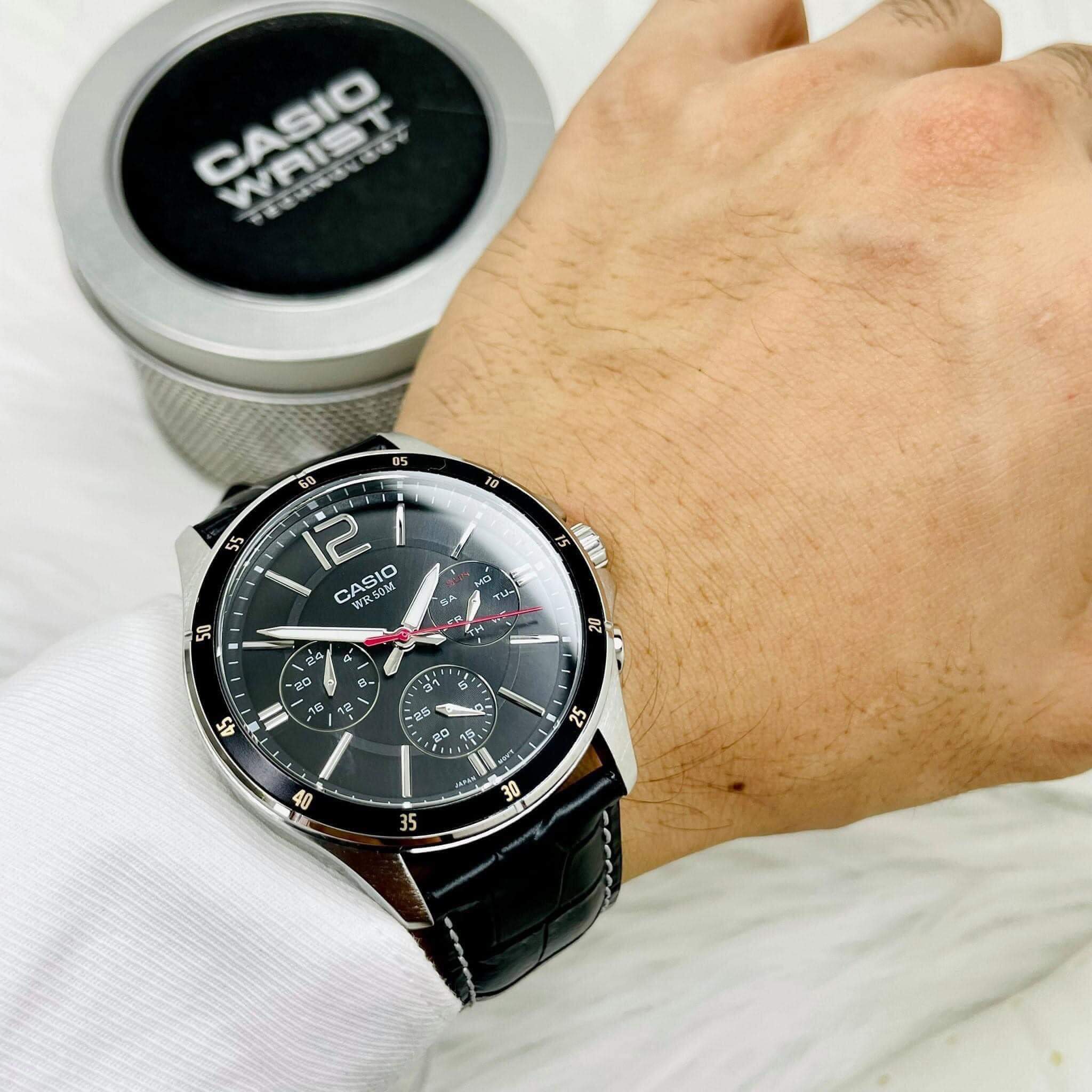 CASIO MTP-1374L-1AVDF | NAM | DÂY DA | CHÍNH HÃNG | HD Watch Store