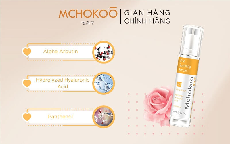 Thành phần của Serum Dưỡng Ẩm Hồng Hoa Mchokoo