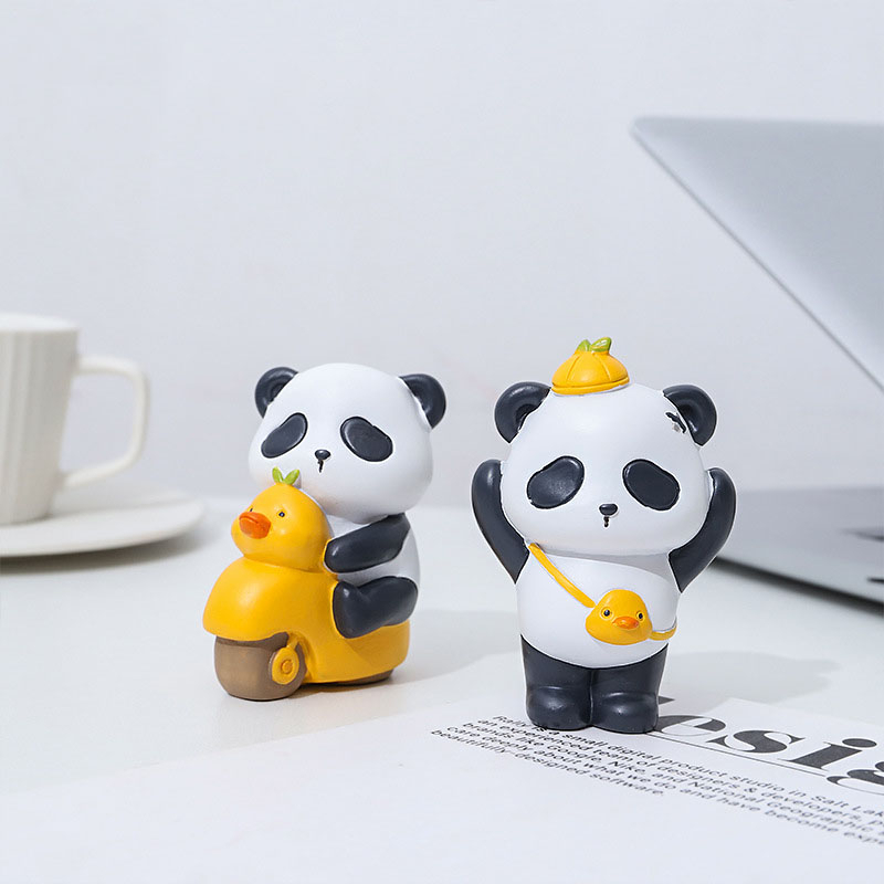 Mô hình Gấu trúc Panda vịt vàng