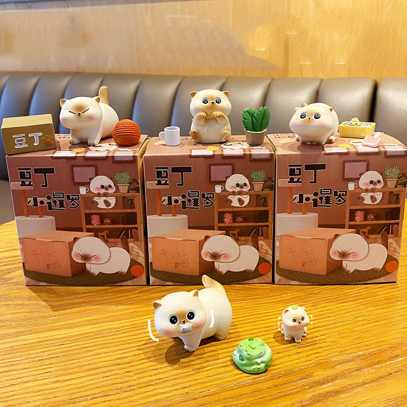 Mô hình Blind Box Mèo Xiêm Thái Lan Ráp dễ thương dùng làm mô hình trang trí bàn học, bàn làm việc, quà tặng bạn bè