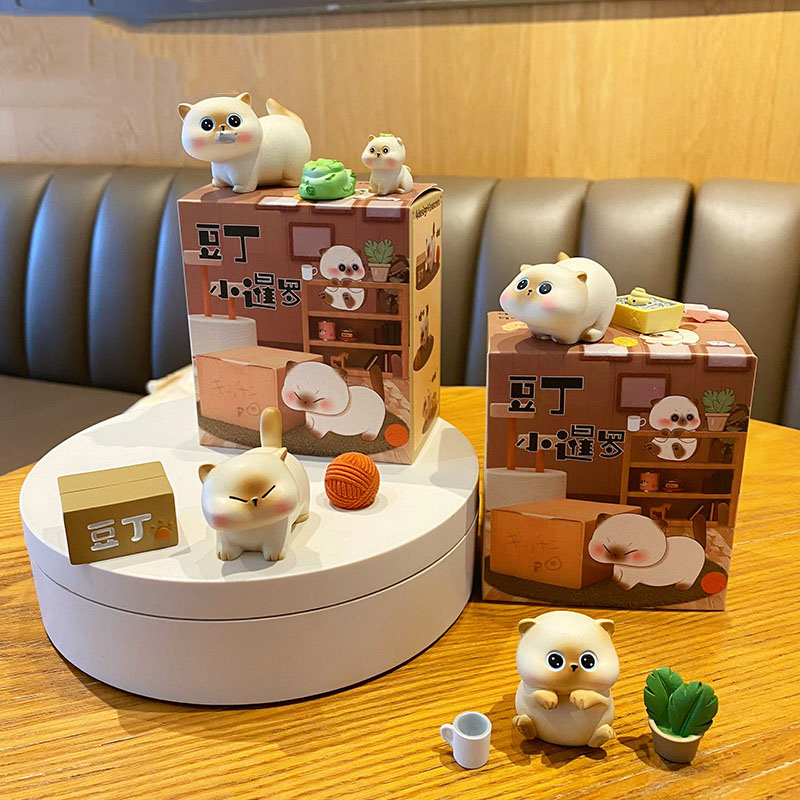Mô hình Blind Box Mèo Xiêm Thái Lan Ráp dễ thương dùng làm mô hình trang trí bàn học, bàn làm việc, quà tặng bạn bè