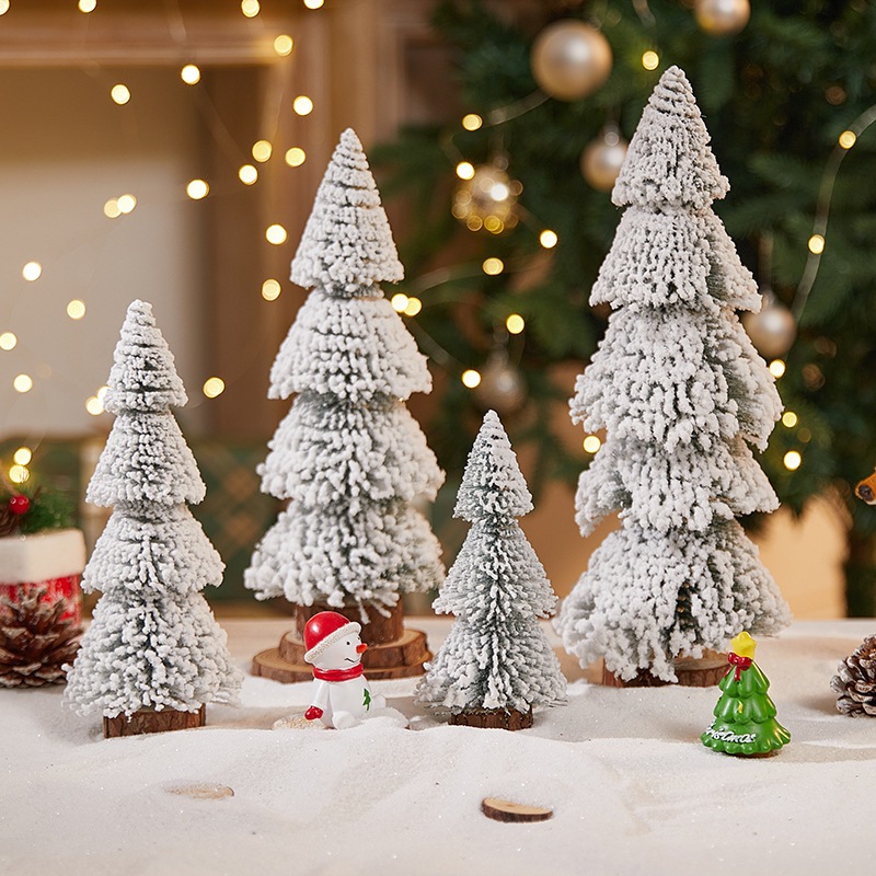 Cây Thông Phủ Tuyết Để Bàn Trang Trí Giáng Sinh Noel